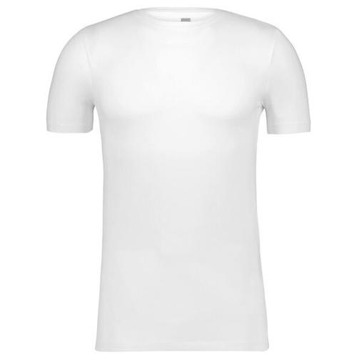 Hema T-Shirt Homme Slim Fit Col Rond Blanc