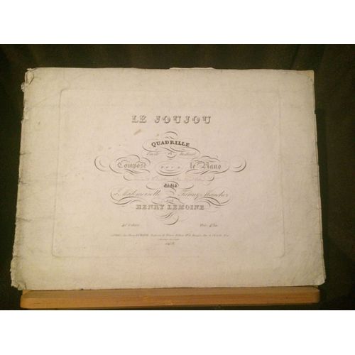 Henri Lemoine Le Joujou Quadrille Pour Piano ditions Lemoine Partition Ancienne