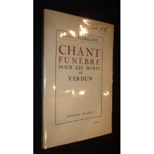 Chant Funbre Pour Les Morts De Verdun de Henry De Montherlant