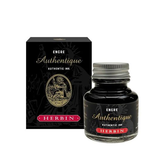Herbin Flacon D'encre Authentique 30 Ml Pour Stylo-Plumes Et Roller Noir
