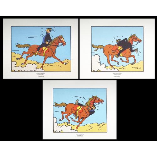 Herge : Tintin - Coke En Stock, 3 Lithographie Ex-Libris