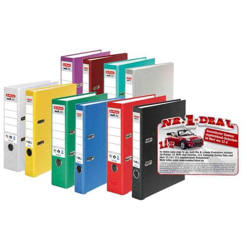 Herlitz Classeur Max.File Nature Plus  Levier Dos De 50 Mm Jaune
