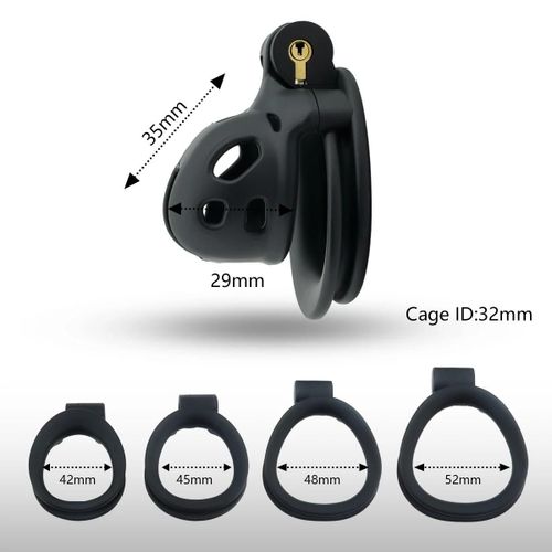 Heseks Cage De Chastet Masculine Jouets Sexuels Sissy Femboy Dbutant Plat Cage De Chastet Ceinture Coq Cage Homme Serrure Anneaux De Pnis Hommes Produits Pour Adultes--Mini