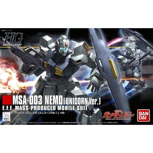 Hguc Mobile Suit Gundam Uc Msa-003 Nemo (Unicorn Ver.) 1/144 Scale Color Coded Plastic Model [Import Japonais]