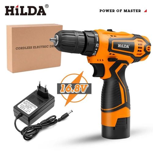 Hilda 12v 16.8v 21v Perceuse Sans Fil Tournevis lectrique Mini Pilote D'alimentation Sans Fil Dc Batterie Lithium-Ion Outils lectriques - Type Dz373 #A