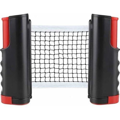Hilewa Filet De Ping-Pong Noir Rouge, Filet De Tennis De Table Rtractable/Ensemble De Rechange, Filet Rglable, Filet De Voyage Portable, Accessoires Intrieurs Et Extrieurs
