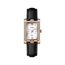 Hilewa Montre rectangulaire pour femme avec lunette d cor e de