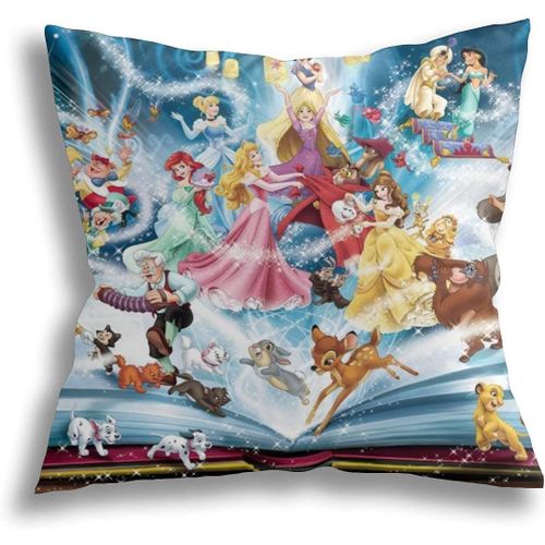 Hirola Taie D'oreiller Douce Et Durable Avec Personnages De Disney, Femme Au Foyer, 100 % Polyester, Confortable, Teinte Unie, Pour Chambre  Coucher, Housse De Coussin De Luxe, Uni, 45,7 X 45,7 Cm
