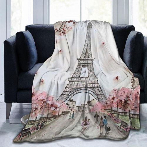 Histoire D'amour Sous La Tour Eiffel Jeter Des Couvertures, Micro-Couverture Douce Et Chaude