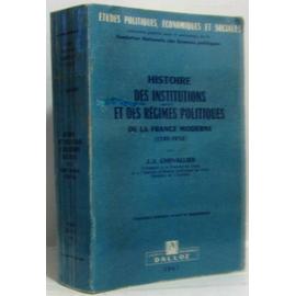 9e éd. Histoire des institutions et des régimes politiques de la France de 1789 à 1958 