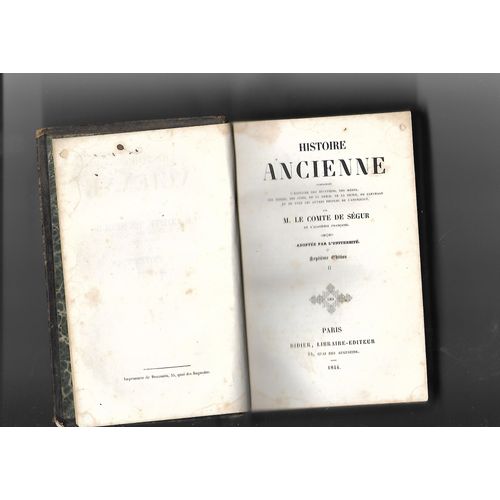 Histoire Universelle Ancienne Et Moderne Tome 2 Histoire De Perse   de Comte de Sgur  Format Reli 