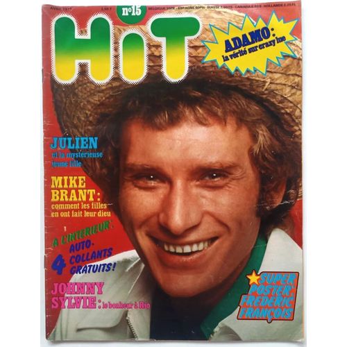 Hit Magazine 15 1973 Johnny Hallyday/Vartan/Frederic Francois/Clerc/Sheila Ringo/Lenorman/Polnareff/Joelle/C Jerome/Monty/Dalida/Sardou/Roussos/Mike Brant/Chamfort/Adamo/Les Variations/Vilard