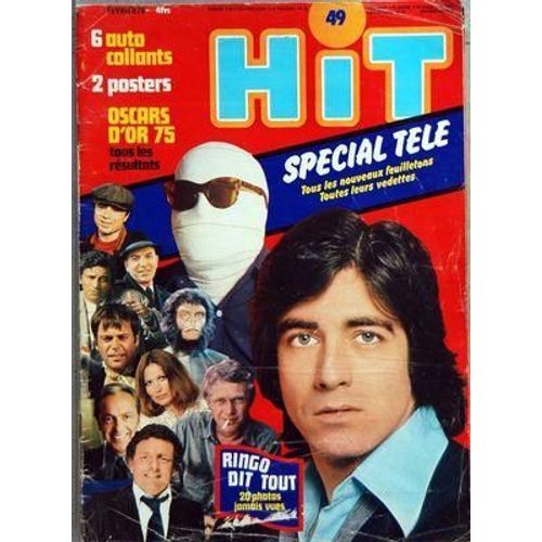 Hit Magazine 49 1976 Complet Ringo/Elton John/Mike Brant/Clerc/Cheryl/Bruce Lee/Rubettes/Vartan/Martin Circus/Sheila/Baretta/Kojak/Lavila/Vartan Hallyday/Who