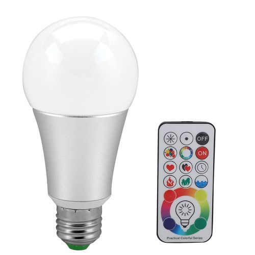 Hjlian Ampoule Led Intelligente E27 10 W Rgbw Avec Telecommande Et Double Memoire