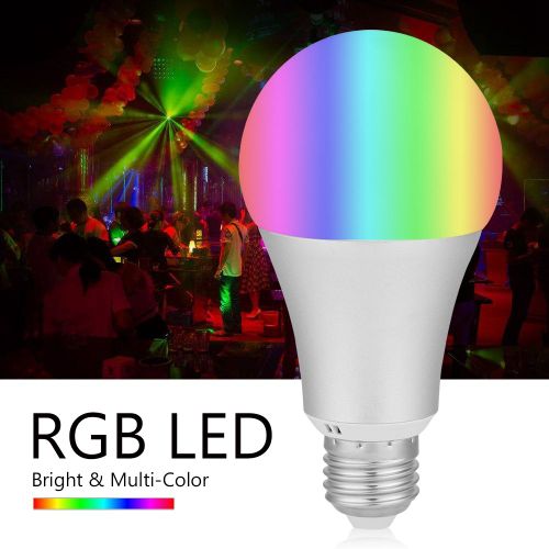 Hjlian Ampoule Led Rgb Cw Multicolore A Culot E27, Commande Vocale, Wi-Fi (18 W)