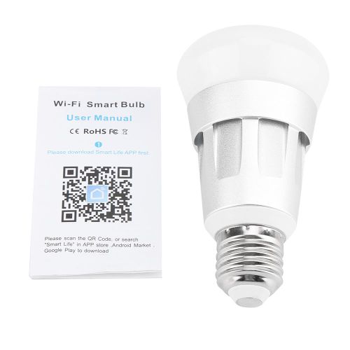 Hjlian Ampoule Led Rgbw Multicolore 7 W Avec Culot E27, Eclairage Wi-Fi, Commande Vocale, Compatible Avec Alexa Et Google