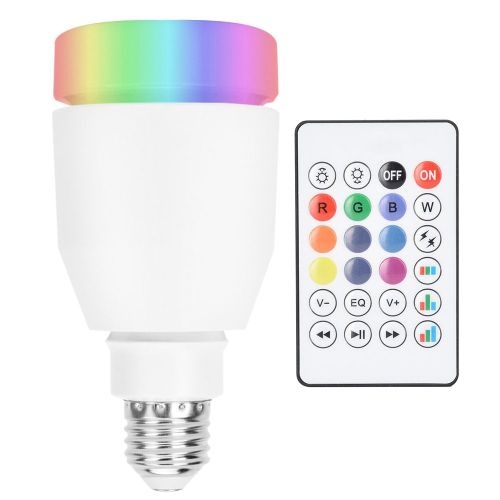 Hjlian Ampoule Musicale E27 14 W Rgb+W Avec Telecommande, Eclairage De Scene Colore