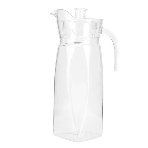 Hjlian Bouteille De Jus Transparente En Acrylique De 1,6 L, Contenant De L'eau Glacee, Pichet A Jus Avec Couvercle Pour Bar Et Maison.