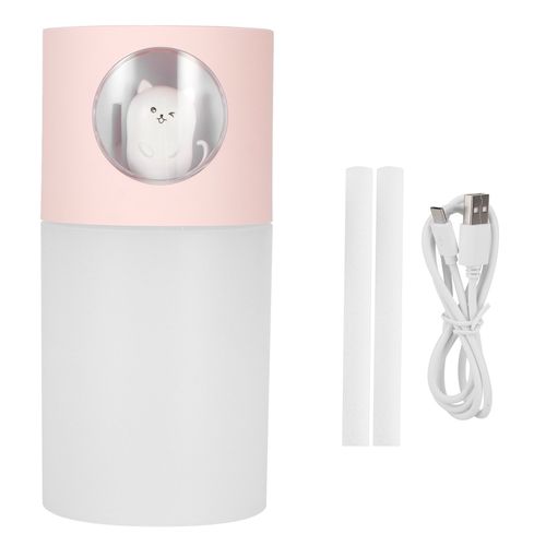 Hjlian Diffuseur D'eau Usb 270 Ml, Humidificateur D'air A Double Pulverisation, Motif Animal Mignon, Pour Voiture, Maison, Bureau, Rose