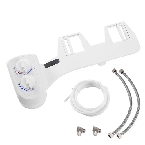 Hjlian Ensemble De Bidet De Toilette Intelligent Avec Double Bouton Rotatif, Accessoire De Toilette Bidet Autonettoyant Non Electrique A Buse Unique G7/8