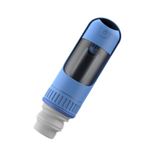 Hjlian Fontaine A Eau D'exterieur Pour Chien, Gobelet Portable, Pliable, Pour Eau Et Nourriture, Bouilloire Integree, Bleu