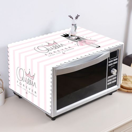 Hjlian Housse De Protection Pour Micro-Ondes, Mignonne, Anti-Poussiere, Universelle, Resistante A L'huile, Style Nordique, Pieces Simples, Princesse, 35 X 100 Cm
