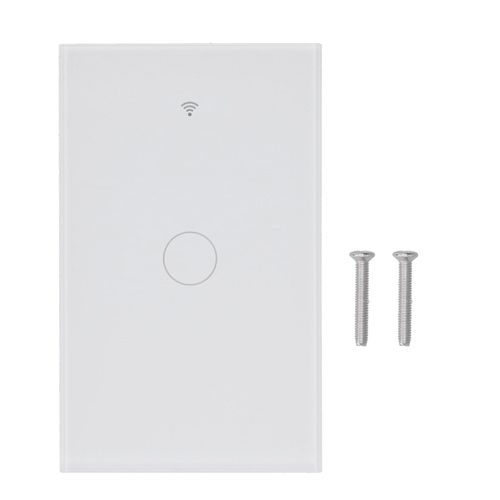 Hjlian Interrupteur A Telecommande Unidirectionnel En Verre, Commande Vocale, Tactile, Non Capacitif, Pour Tuya, Large Tension (100-240 V)