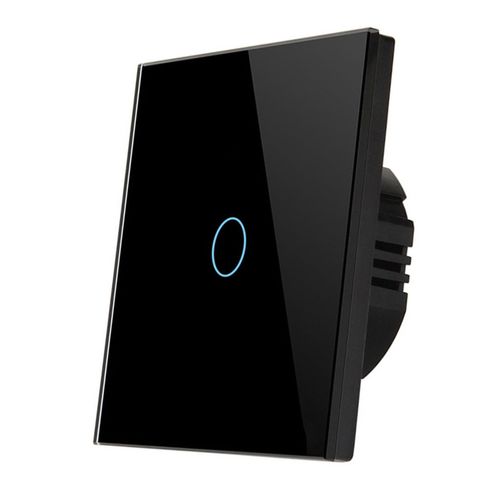 Hjlian Interrupteur Intelligent Wi-Fi Ac90 A 240 V, Commande Vocale Tactile, Frequence Rf433, Compatible Avec Google Home Et Tuya, 1 Gang, Noir