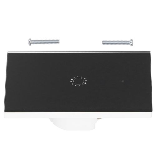Hjlian Interrupteur Tactile Intelligent Led Wi-Fi, Commande Vocale A Distance Unidirectionnelle Via Application, Compatible Avec Amazon Alexa, Ac95-250 V, Coque Noire