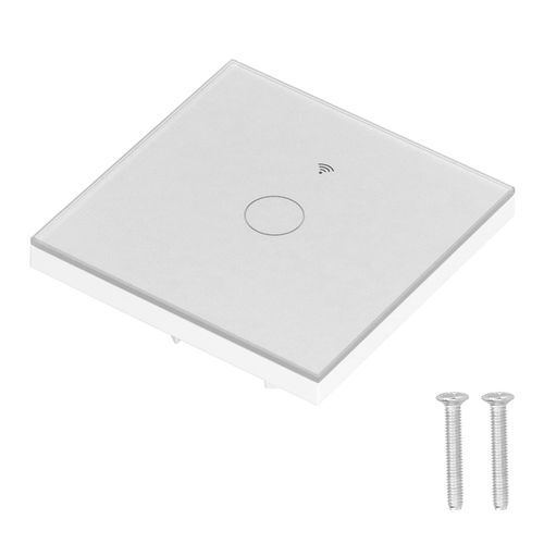Hjlian Interrupteur Tactile Simple Pour Telecommande Intelligente Tuya Zigbee Avec Retroeclairage (Blanc)