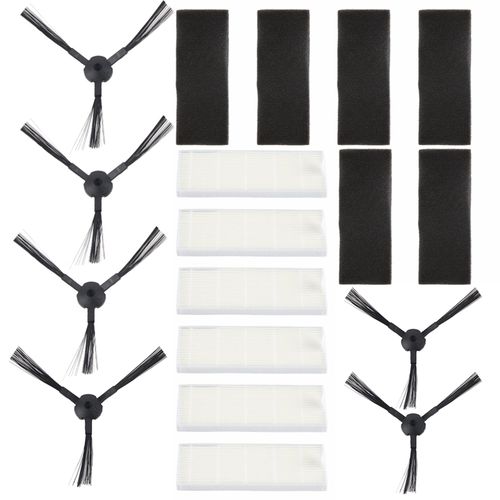 HJLIAN Kit d'outils de rechange pour aspirateur robot ILIFE A6, A4 et A4s, brosse laterale et filtres HEPA