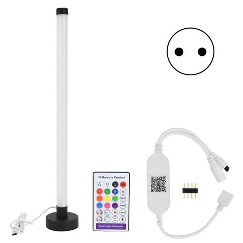 Hjlian Lampadaire D'angle Vertical Moderne Avec Application Wi-Fi Rgbw, 16 Millions De Couleurs, 24 Touches, Pour Chambre A Coucher, Salon, Prise Ue 100-240 V