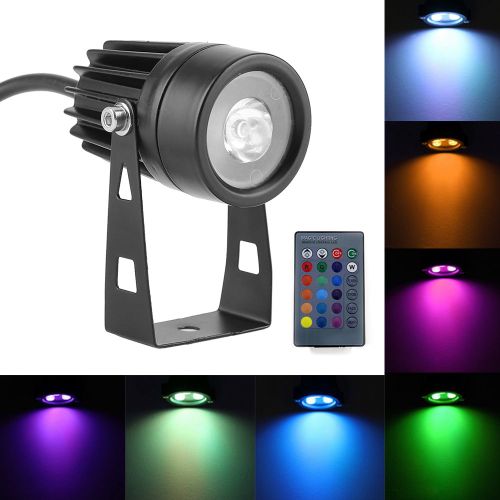 Hjlian Lampadaire D'exterieur Etanche A Led Rvb 6 W, Colore, Pour Pelouse, Jardin, Cour (Dc 12 V)