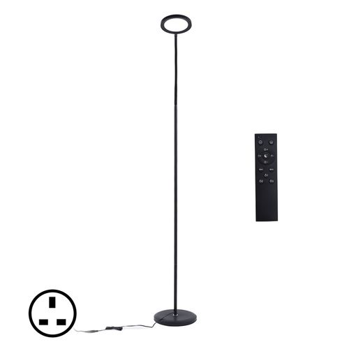 Hjlian Lampadaire Led 3 Couleurs, Base Stable, Lampe De Lecture A Col De Cygne Reglable Avec Telecommande, Prise 110-240 V (Uk)