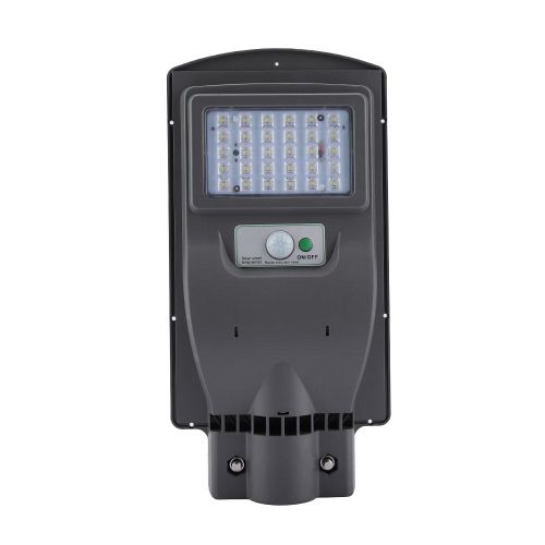 Hjlian Lampadaire Solaire A 30 Led Et 20 W Avec Capteur De Mouvement, Etanche, Ideal Pour Un Jardin Ou Une Cour