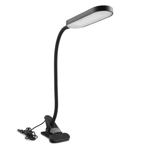Hjlian Lampe De Bureau Led Flexible Et Reglable A Col De Cygne, Capteur Tactile, Intensite Variable (Noir)