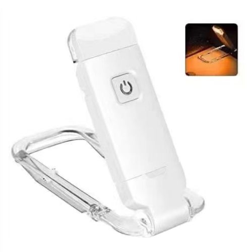 Hjlian Lampe De Lecture A Pince, Rechargeable Par Usb, Lumiere Chaude, Protection Des Yeux, Mini Lampe De Lecture Flexible