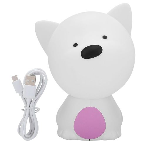 Hjlian Lampe De Lecture Led Rechargeable Multicolore En Silicone En Forme De Chien (Violet)