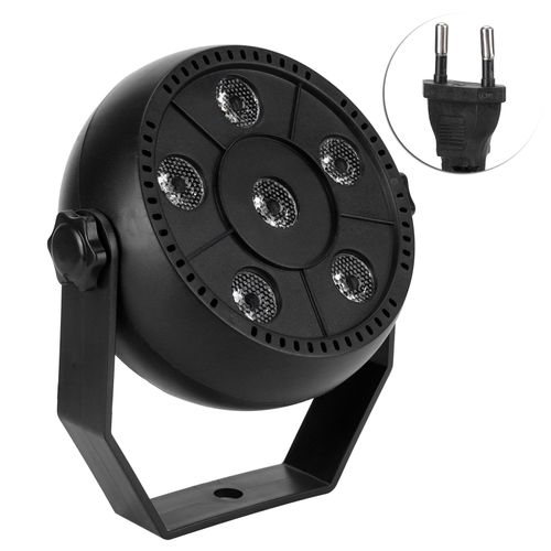 HJLIAN Lampe de scene RVB a 6 LED avec commande vocale, eclairage de scene polychrome pour discotheque, DJ, fete, UE 90-240 V