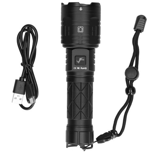 Hjlian Lampe Torche Led A Chargement Usb, 16 Cours, 5 Niveaux D'eclairage, 2 Modes, Eclairage De Camping Pour Urgences En Exterieur