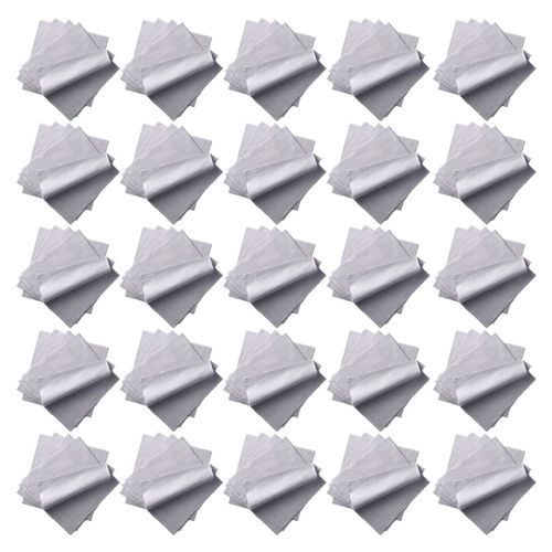 Hjlian Lot De 100 Chiffons De Nettoyage Pour Lunettes Gris Clair, Texture Brossee, En Microfibre Douce Et Daim