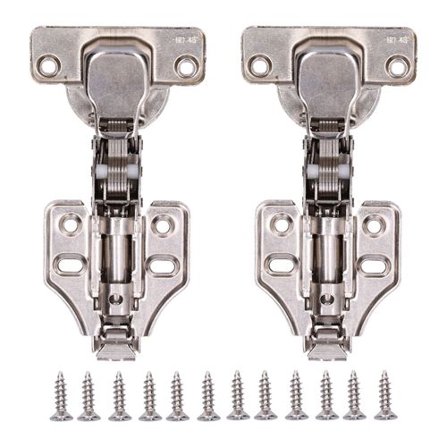 Hjlian Lot De 2 Charnieres En Fer A Ressort Silencieux A 103 Degres Pour Armoire De Cuisine, Placard, Porte De Garde-Robe