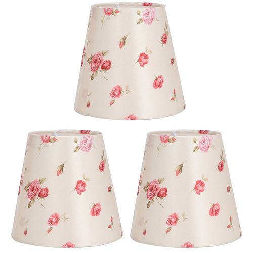 Hjlian Lot De 3 Petits Abat-Jour Modernes Et Simples, Culot E14, Fabriques A La Main, En Tissu Doux, Anti-Poussiere, Design Sur, Largement Utilises, Pour Lampe De Table