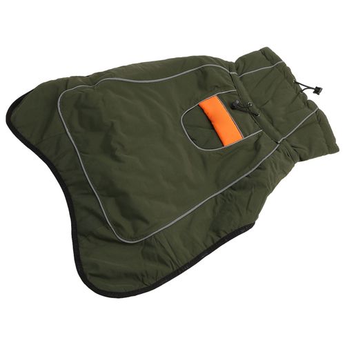 Hjlian Manteau D'hiver Chaud Et Impermeable Pour Chien, En Coton Lamine, Pour L'exterieur, Vert Fonce, Taille 2xl