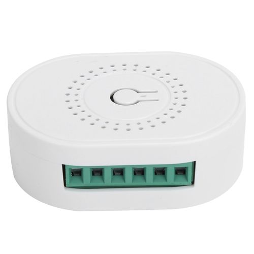 Hjlian Mini Disjoncteur Intelligent Wi-Fi, Commande Vocale Via Application Mobile, Interrupteur Marche/Arret, 85-250 V, Blanc