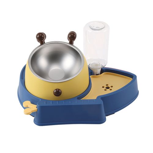 Hjlian Nouveau Bol D'alimentation Automatique Pour Chat A Recharge D'eau, Distributeur D'eau Potable Automatique Pour Chien De Petite Et Moyenne Taille, Style Papillon Bleu Et Jaune