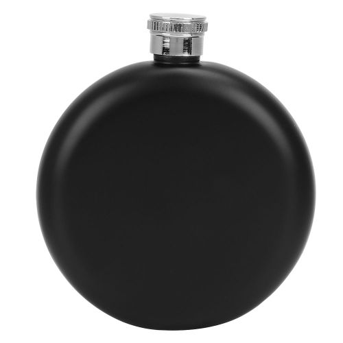 Hjlian Pichet A Whisky Portable En Acier Inoxydable De 140 Ml, Bouteille A Vin, Flacon, Recipient, Noir
