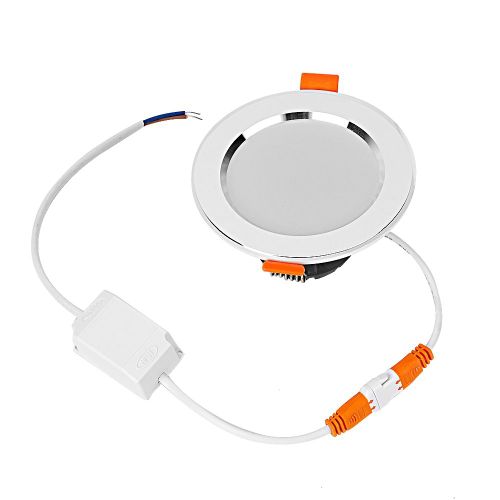 Hjlian Plafonnier Led Intelligent 7 W Rgb+W Avec Commande Vocale Via Application, Anneau Argente, Ac85-265 V