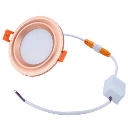 Hjlian Plafonnier Led Intelligent Couleur Or Rose Rvb Cw, Controle Par Application Mobile, 7 W, Ac85-265 V