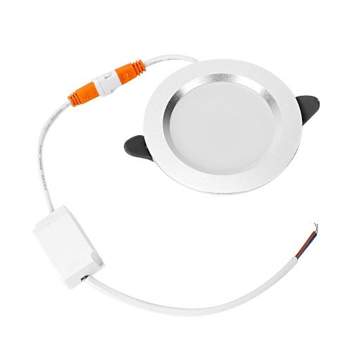 Hjlian Plafonnier Led Intelligent Multicolore Rgb&w 7 W Avec Controle Wi-Fi, Eclairage Ac 85-265 V, Argent